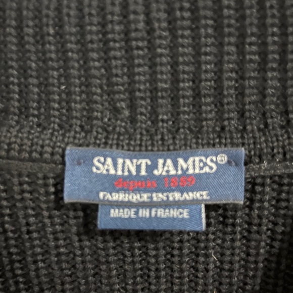 Saint James 100% wool sweater luxury staple timeless W s/m substantial thick - Picture 8 of 12